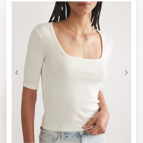 Lexi Rib Square Neck Top - Picture 2 of 5